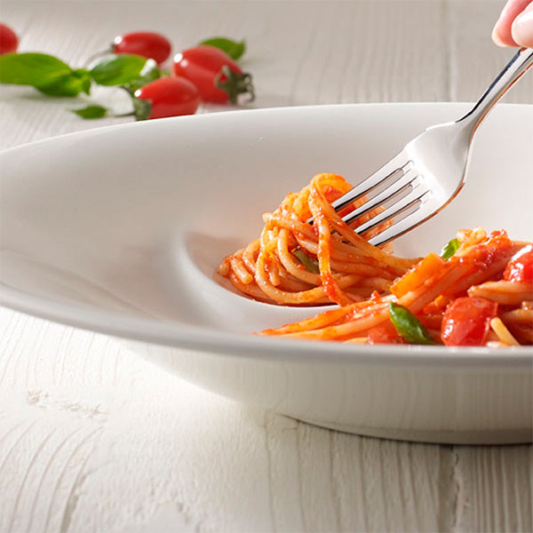 pasta con salsa de fresa