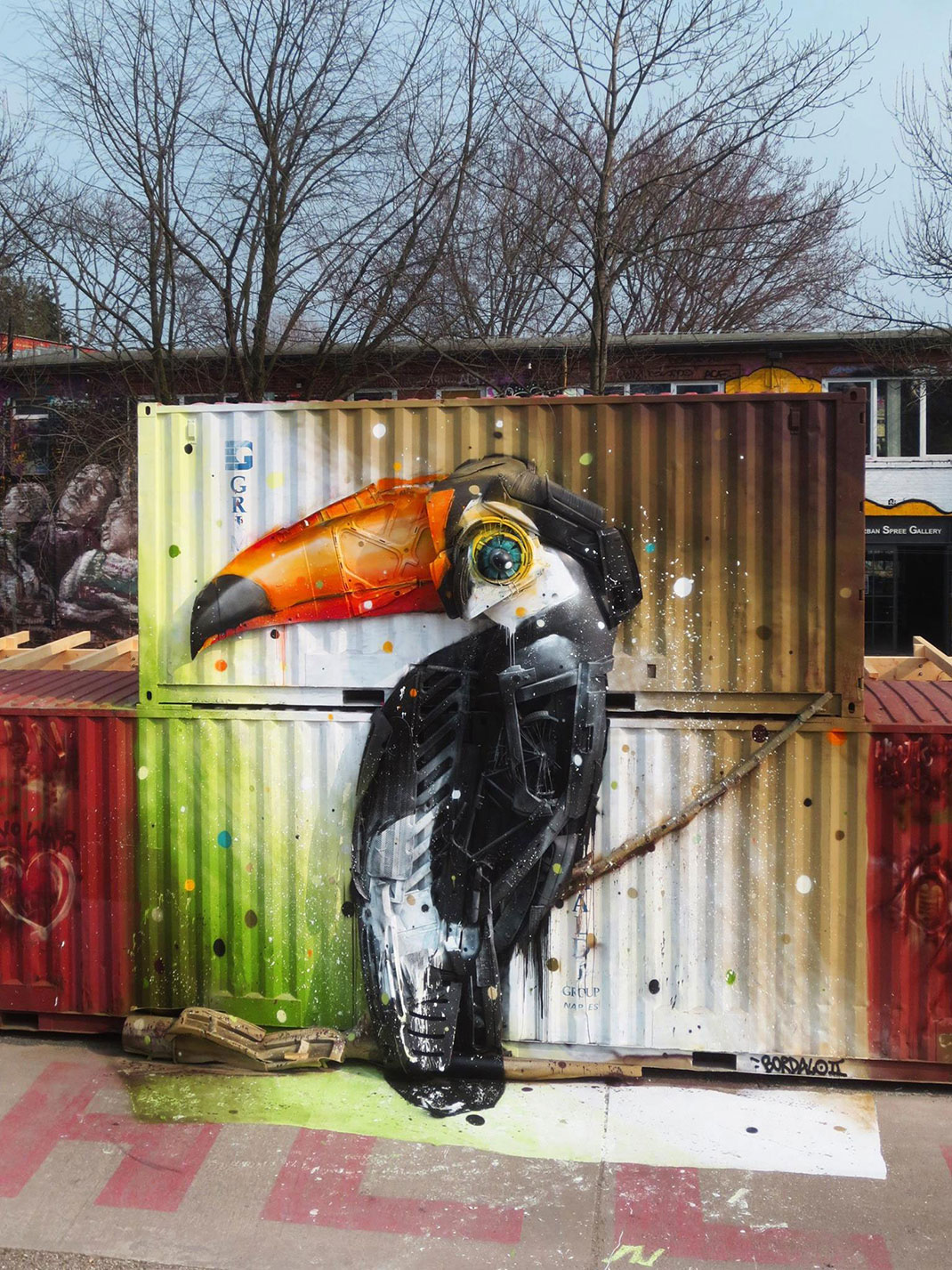 La basura obtiene una segunda vida como una hermosa calle 3d de animal 17