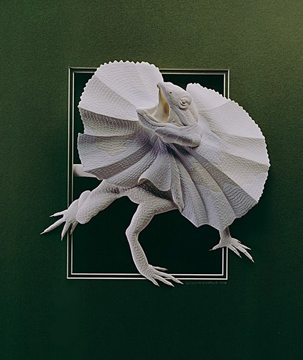 ESCULTURAS DE SUPER PAPEL de animales de Calvin Nicholls 11