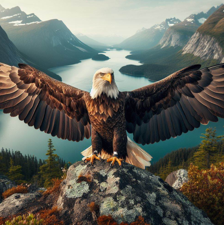 Majestuosa águila calva