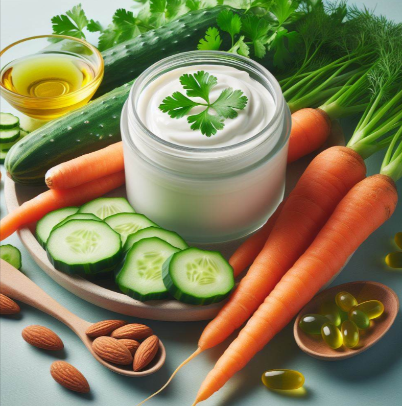 Ingredientes para crema antiojeras casera