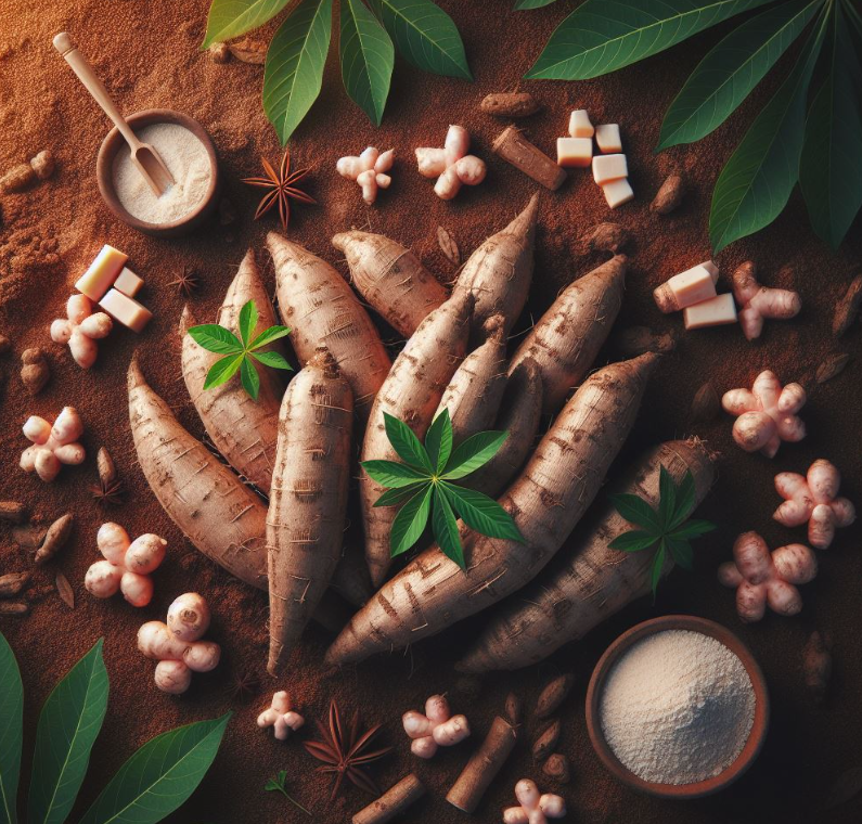 Yuca en la tierra